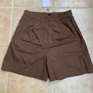 Asos Monki Nimmi tailored shorts in brown
